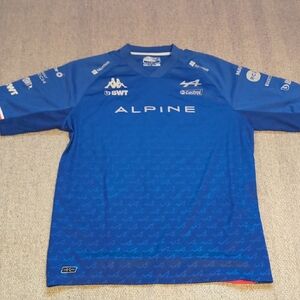 Kappa Alpine F1 Team Fernando Alonso 2022 team t-shirt Mens Size Large